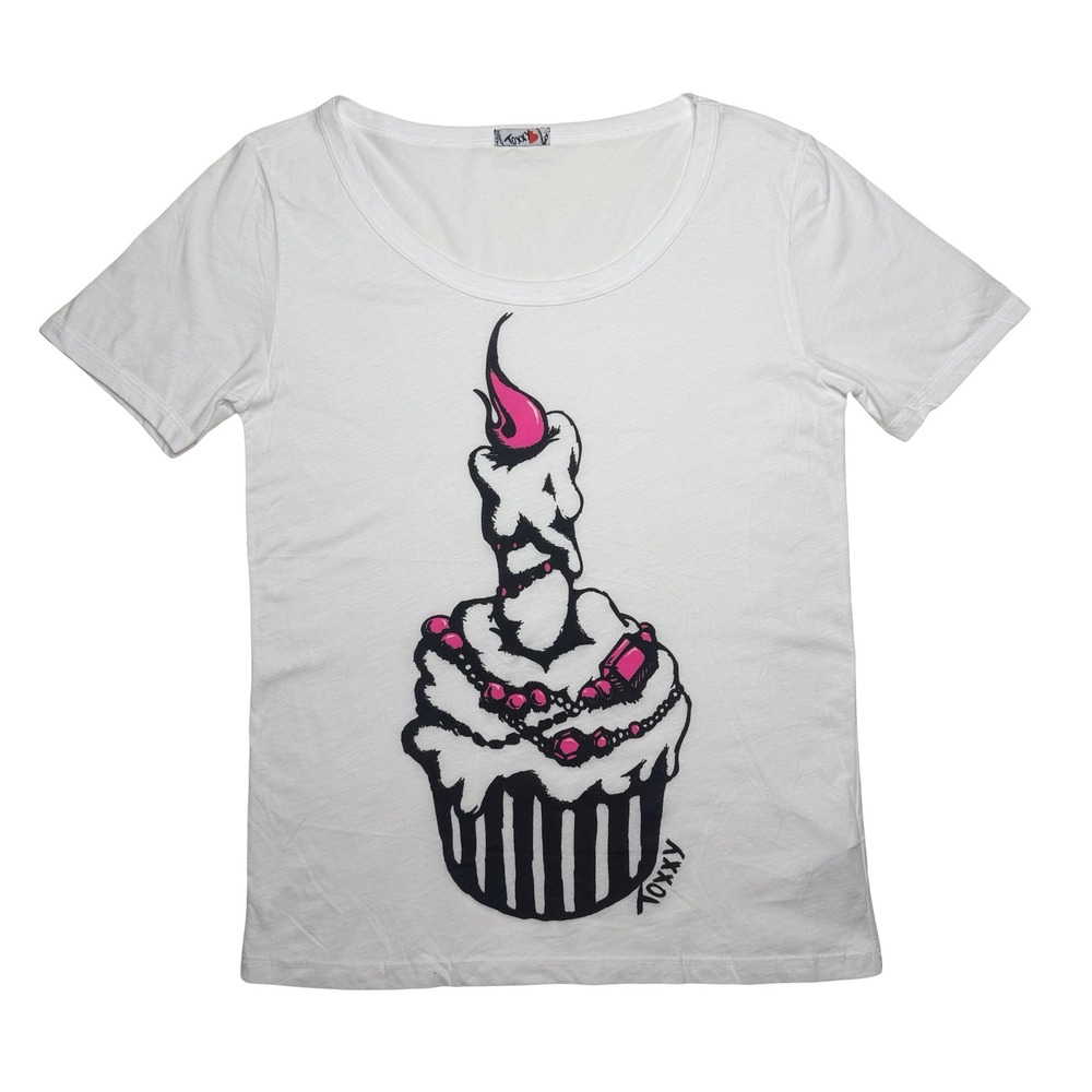 Y2K 2000s Toxxy cupcake women's top shirt Small